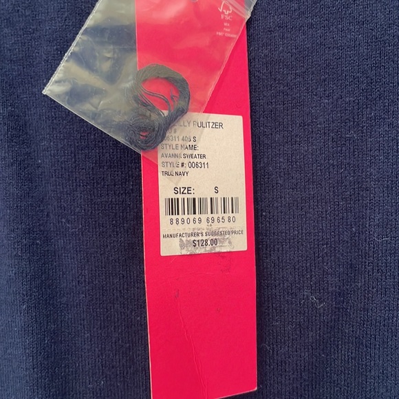 NWT Lilly Pulitzer Avanna Sweater Style # 006311 True Navy Size Small - Picture 2 of 4